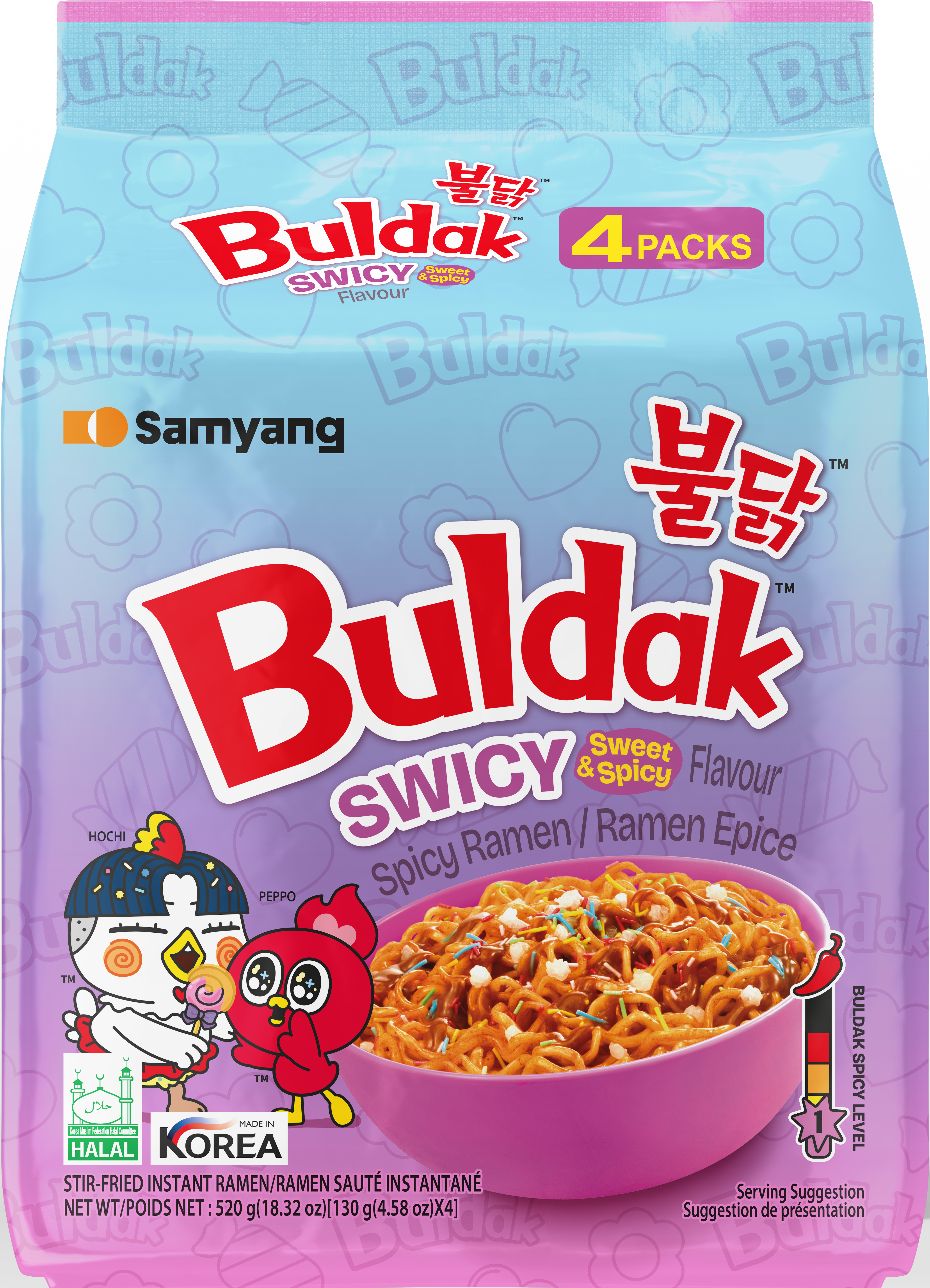 Samyang Swicy Buldak Instant Ramen 4 x 130g